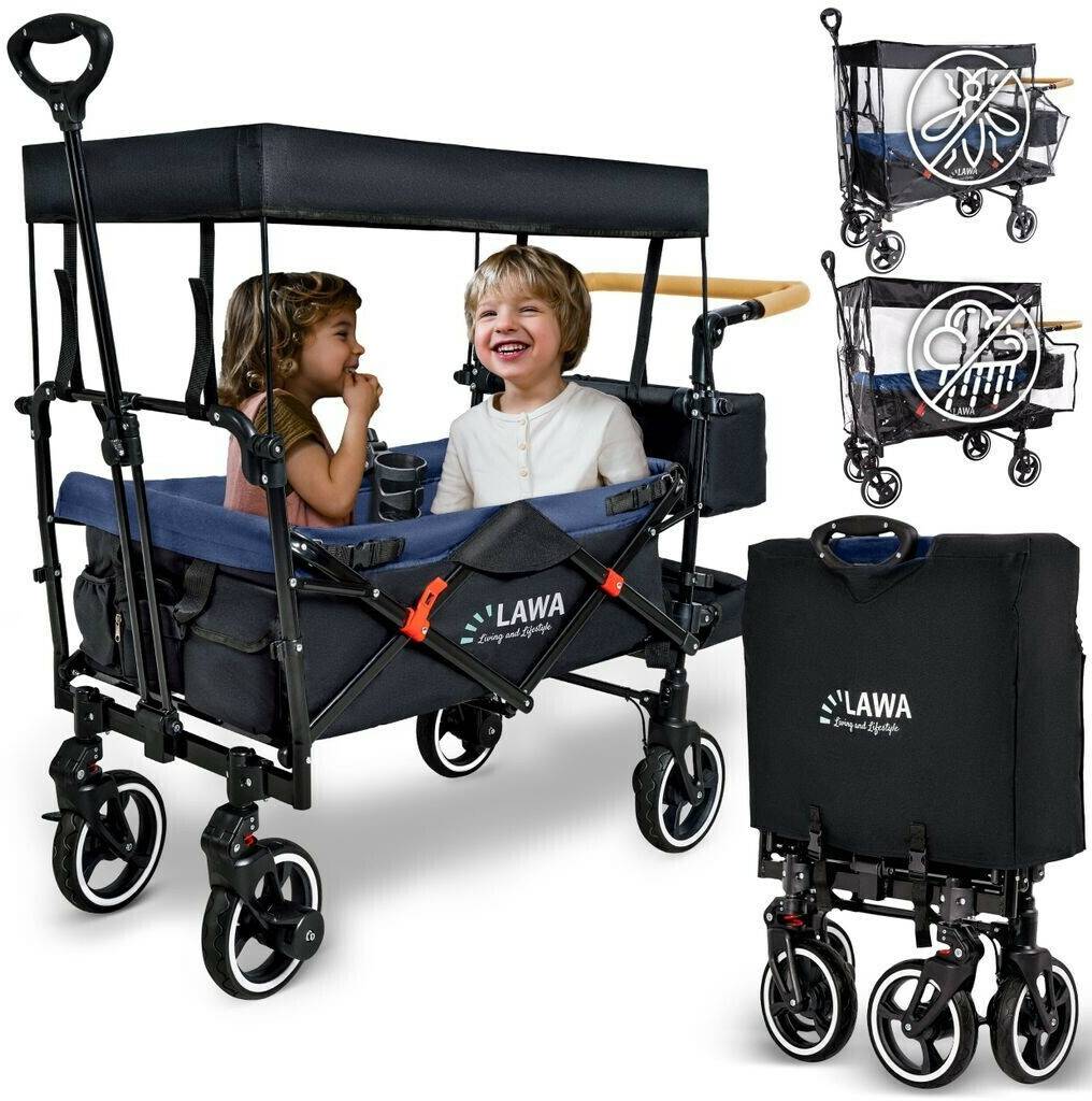 Chariots enfant LAWA Living and Lifestyle Folding Cart with Roofblack/blue