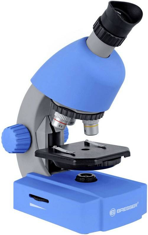 Jeux pour découvrir la nature Bresser JUNIOR Microscope 40x-640xbleu